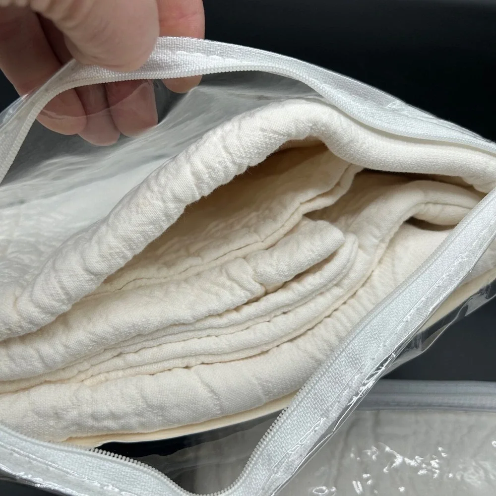 Nobility Pillow Sham Ivory Standard Set 2 Quilted Stitching New‎